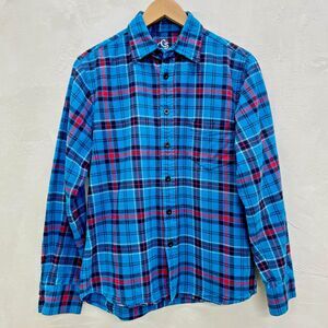 Vintage 90s Plaid Flannel Shirt Mens Small Womens Medium Plaid Flannel Blue Red